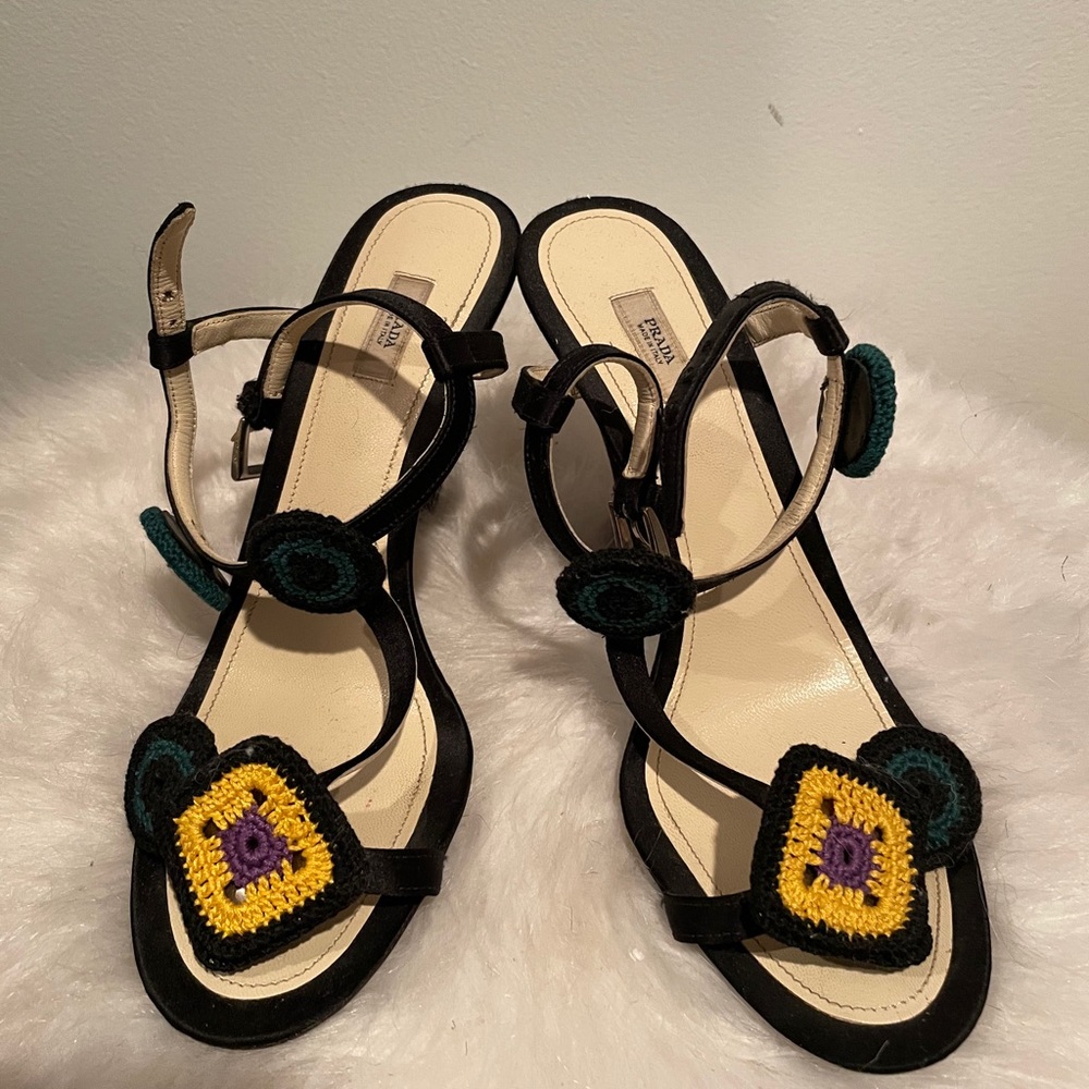 Prada Crochet Sandals